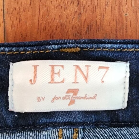 7 For All Mankind "JEN7" Dark Wash Ankle Skinny Jeans Size 4 - Picture 8 of 16